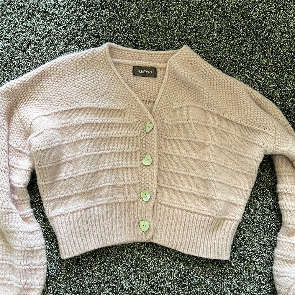 South Moon Under Pink Cropped Cardigan